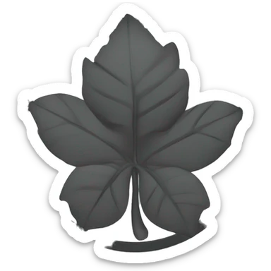 Trébol de 5 hojas negro sticker