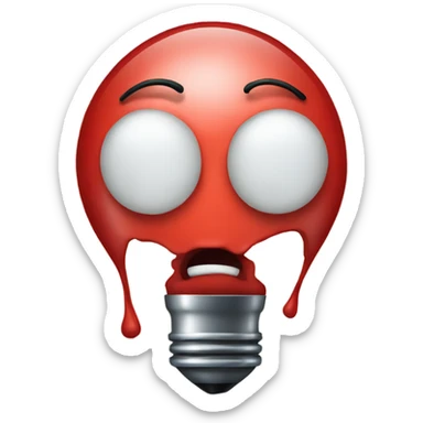 A red bulb nervous sticker