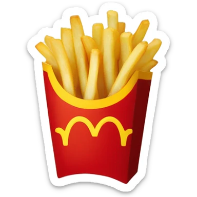 McDonald’s French fries in carton  sticker