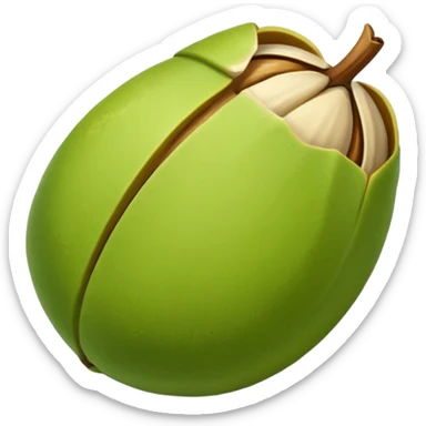 pistachio with shall sticker