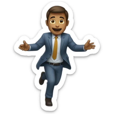 Un homme qui baisse sticker