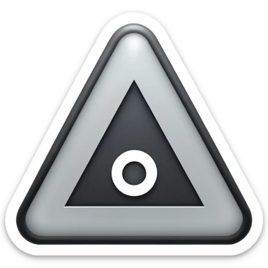 iOS style emoji, minimal summoning symbol, three dots triangle sticker