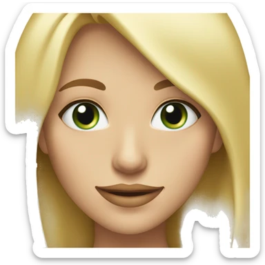 Women with blu/green eyes, long lashes, blonde hair, bigsmile, medium body who likes red sticker