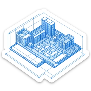 blueprint plan sticker