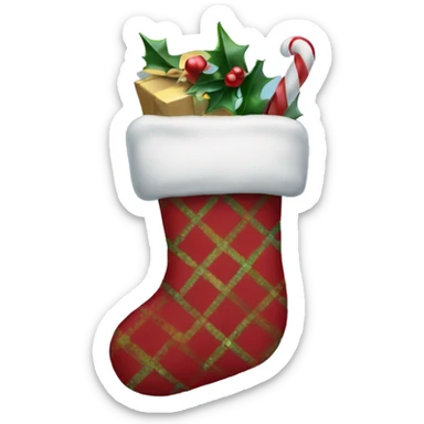 Blue Christmas stocking  sticker
