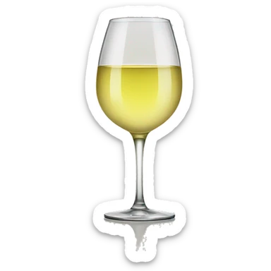 White wine in glasses  sticker