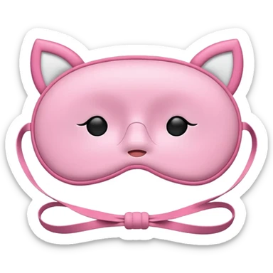Common Pink sleeping mask with no eye holes  sticker