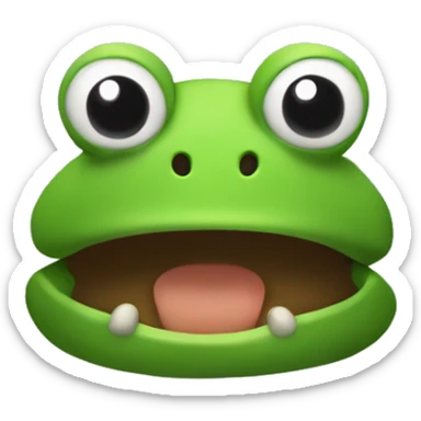 Sapo con arma de la mano sticker