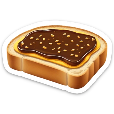 slice of bread with a spread of vegemite sticker