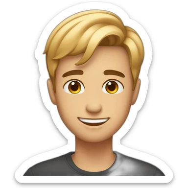 Happy birthday to my boyfriend, short hair. sticker