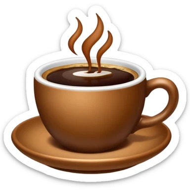 A coffee emoji very small like how a emoji is supposed to be sticker