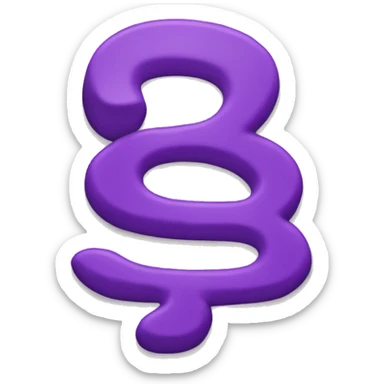 The purple letter R sticker