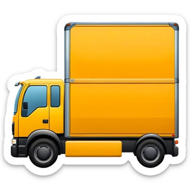 full yellow logistic truck sticker