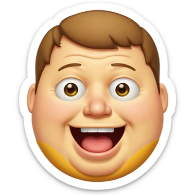 peter griffin as a laughing crying emoji sticker