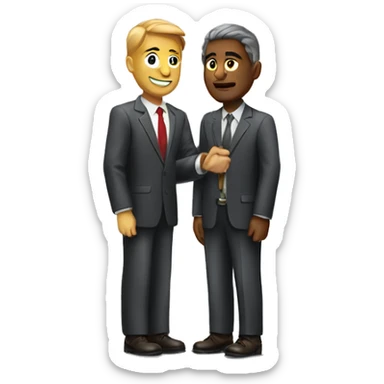 Business man tips homeless person sticker