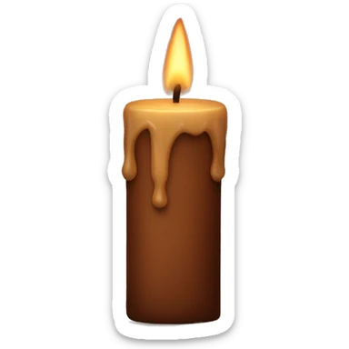 brown candle sticker