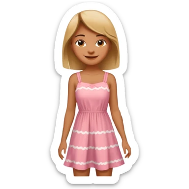 A girl standing near the Eiffel Tower sticker