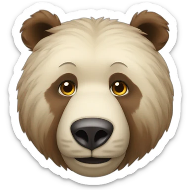 Un ours avec un gros front  sticker