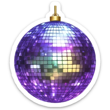 Disco ball sparkles sticker