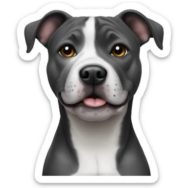Black And grey staffy sticker