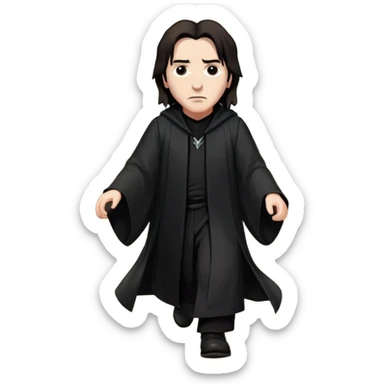 Professor Snape chasing Harry Potter down a hallway sticker