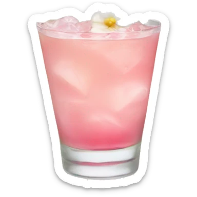 Cocktail with light pink flowers sticker
