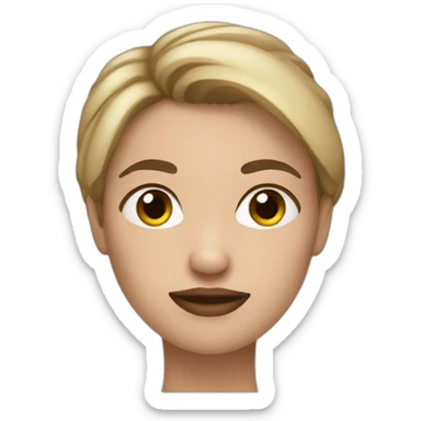 Woman with bigs sticker