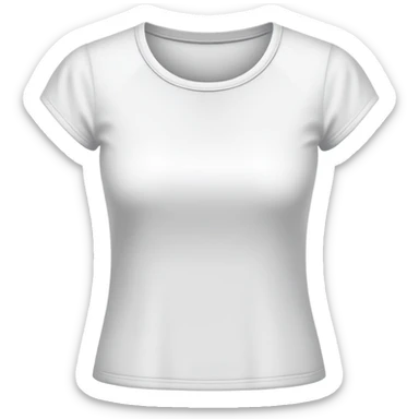 white women's t-shirt with round neck and short cap sleeves, fitted feminine cut, only the garment, isolated on white background, no model sticker