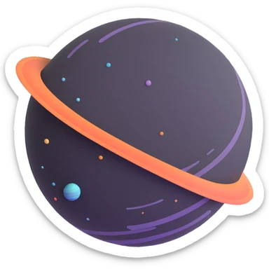 bright red Mercury planet sticker