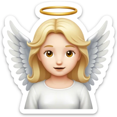 emoji de um anjo com uma cara maliciosa sticker