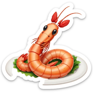 Cowboy shrimp sticker