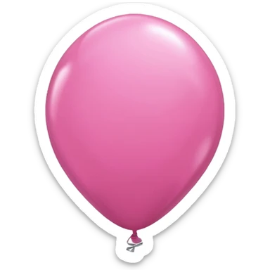 Pink glossy balloon  sticker