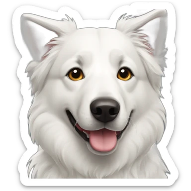 White Swiss Shepherd Dog sticker