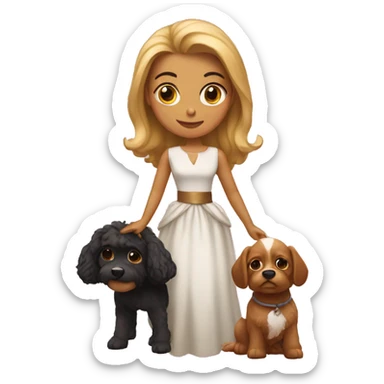 Dueña con su caniche  sticker