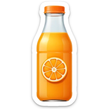 Orange juice bottle sticker