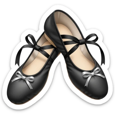 Ballet shoes black and white  sticker