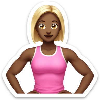 Gym girl pink sticker