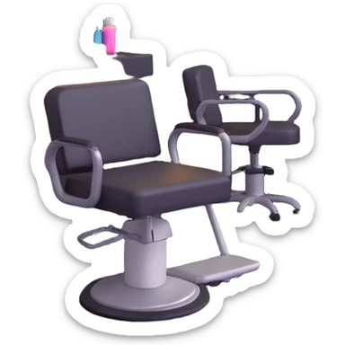 hair salon classroom with instructor and students learning sticker