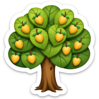 Folhas de árvore soltas caindo/voando (sem a árvore) sticker