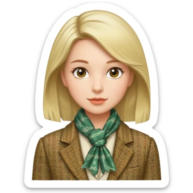 Old Money woman sticker