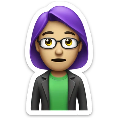 CISO that is worried about cyberattacks in purple/green branding sticker