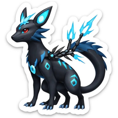 Salandit-Zekrom-Umbreon-Silvally-fusion (full body) sticker