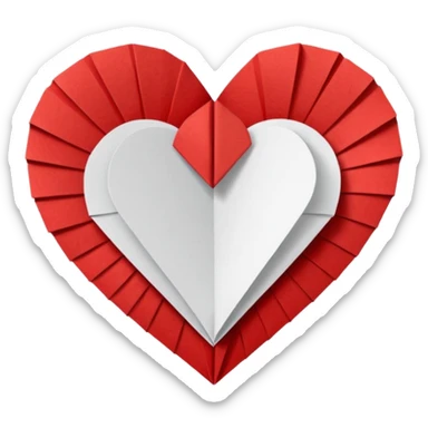  string paper heart  sticker