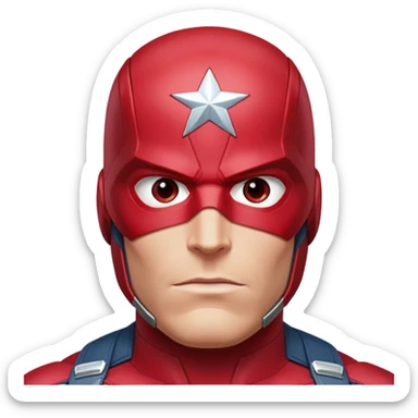 Vision marvel, red face from captain america: civil war sticker
