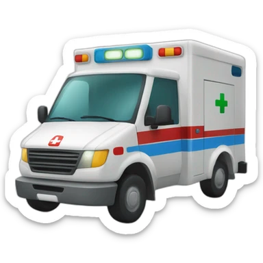 Técnico de ambulancia llegando al hospital  sticker