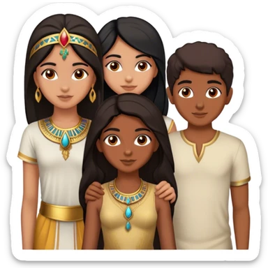 4 bestfriends, 1 indian girl, 1 Egyptian boy, persian girl 1 moroccan boy 1 black boy sticker