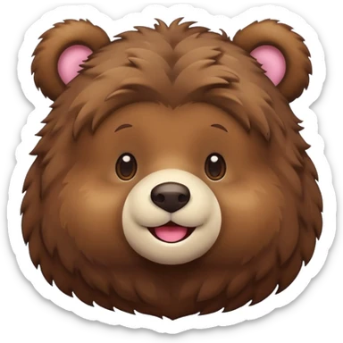 A cute Kawaii bear sticker