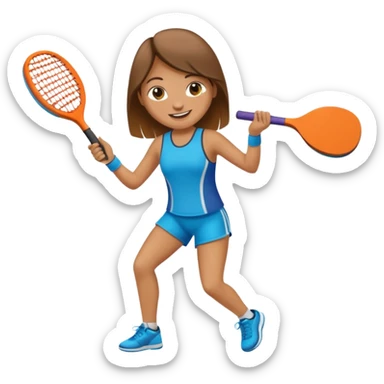 Persona bajo el sol jugando padel  sticker