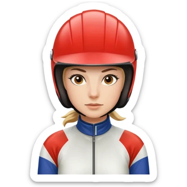  horse jockey woman face sticker