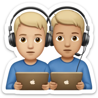 two brothers playings videogames sticker